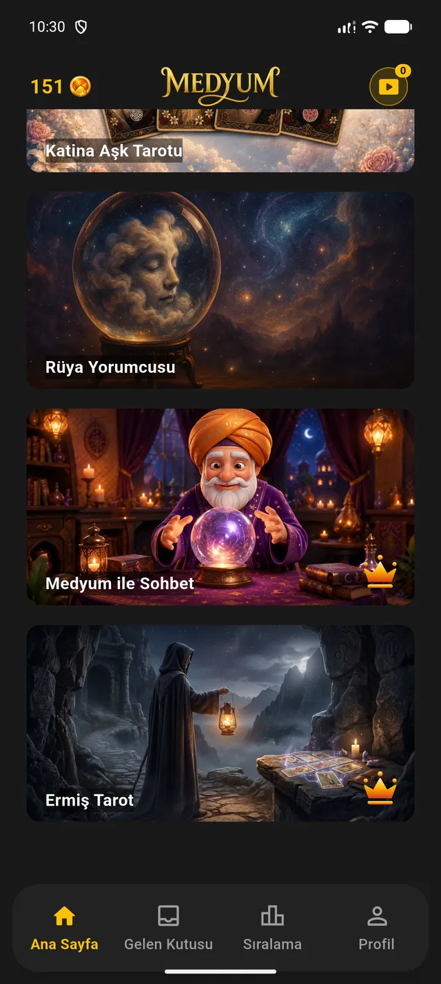 Rüya yorumcusu, Medyum ile sohbet ve Ermiş Tarot